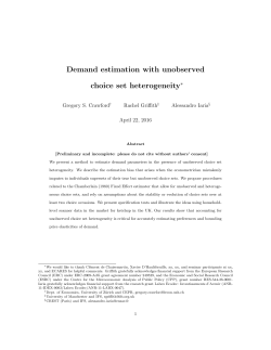 Demand estimation with unobserved choice set heterogeneity