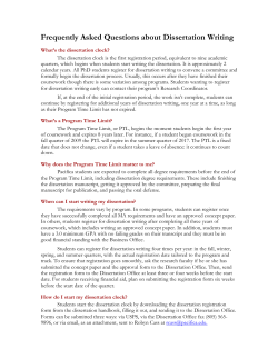 Frequently Asked Questions about Dissertation Writing
