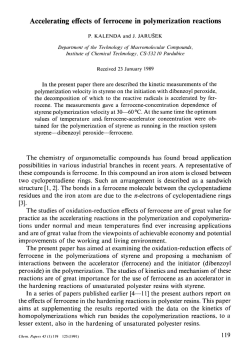 Accelerating effects of ferrocene in polymerization reactions
