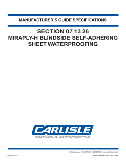 604802 CCW-3915 MiraPLY-H Section 07 13 26 MiraPLY