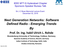 Next Generation Networks: Software Defined Radio