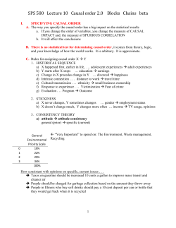 Lecture 10: Causal order, block models