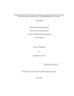 Model Predictive Control Schemes for the Mitigation of Natural