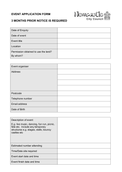 event application form - Newcastle City Council