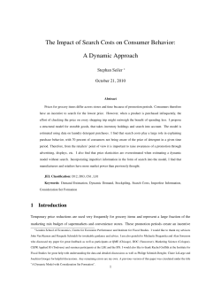 The Impact of Search Costs on Consumer Behavior: A