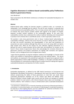 Cognitive dissonance in evidence-based - diss.fu