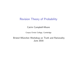 Revision Theory of Probability