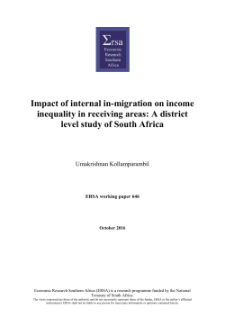 Impact of internal in-migration on income inequality in receiving areas