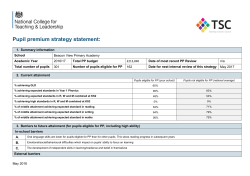 template for statement of pupil premium strategy &ndash; primary schools