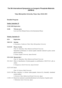 The 9th International Symposium on Inorganic Phosphate Materials