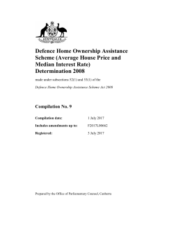 Defence Home Ownership Assistance Scheme (Average House