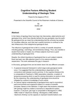 Cognitive Factors Affecting Student Understanding of Geologic Time