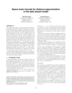 Space lower bounds for distance approximation in the data stream