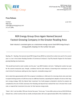 RER Energy Group Once Again Named Second Fastest