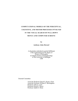 computational models of the perceptual, cognitive, and motor