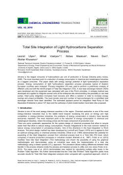 Total Site Integration of Light Hydrocarbons Separation Process