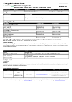 Energy Price Fact Sheet