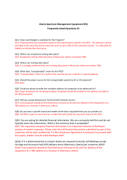 Liberia Spectrum Management Equipment RFQ