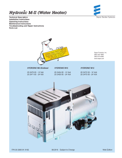 Hydronic M-II (Water Heater)