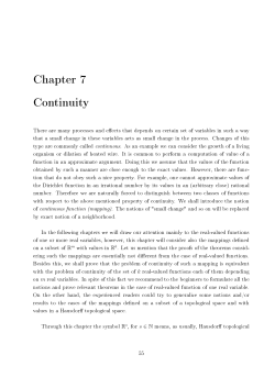 Chapter 7 Continuity