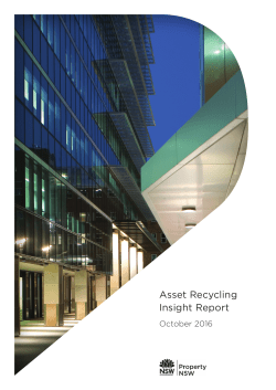 Asset Recycling Insight Report - Property NSW