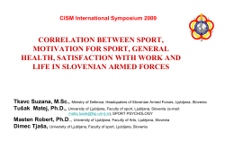 correlation between sport, motivation for sport, general health
