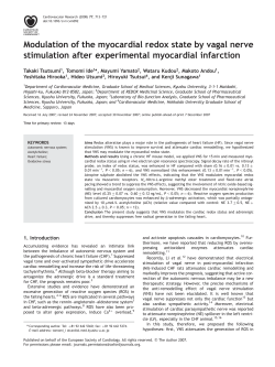 Modulation of the myocardial redox state by vagal nerve stimulation