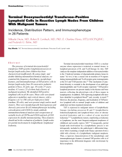 Terminal Deoxynucleotidyl Transferase&ndash;Positive Lymphoid Cells in