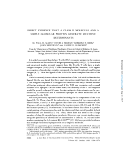 DIRECT EVIDENCE THAT A CLASS II MOLECULE AND SIMPLE