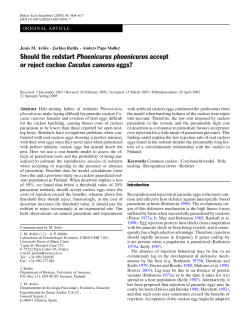 Should the redstart Phoenicurus phoenicurus accept or reject