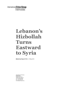 Lebanon`s Hizbollah Turns Eastward to Syria