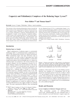 SHORT COMMUNICATION Copper(II) and Palladium(II) Complexes