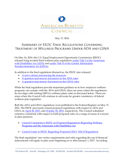 May 17, 2016 On May 16, 2016, the U.S. Equal Employment