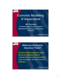 Economic Modelling of Aquaculture