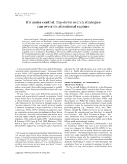 Top-down search strategies can override attentional capture