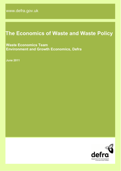 The Economics of Waste and Waste policy