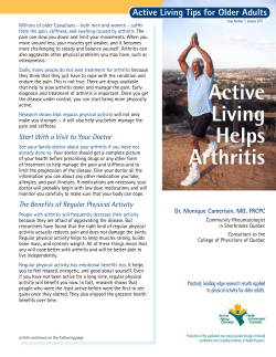 Active Living Helps Arthritis