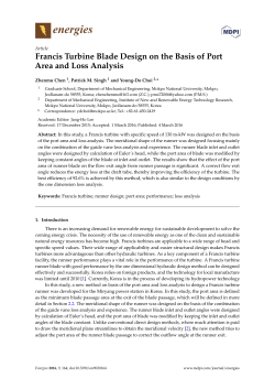 Francis Turbine Blade Design on the Basis of Port Area and Loss