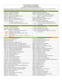 Honors - Department of Cell Biology