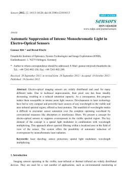 Automatic Suppression of Intense Monochromatic Light in