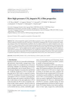 How high pressure CO2 impacts PLA film properties