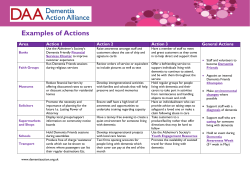 Examples of Actions - Dementia Action Alliance