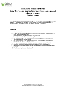 Computer modelling the effects of climate change