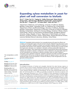 Expanding xylose metabolism in yeast for plant cell wall conversion