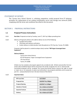 RFP. - Tyrone Area School District