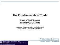 The Fundamentals of Trade
