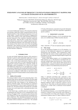 FIXED POINT ANALYSIS OF FREQUENCY TO INSTANTANEOUS