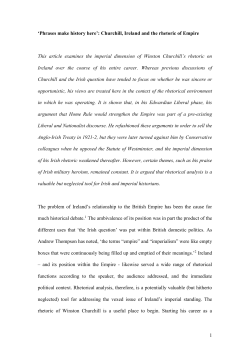 Churchill`s Irish Rhetoric