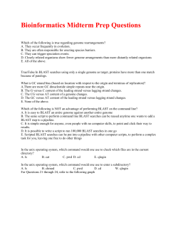Bioinformatics Midterm Prep Questions