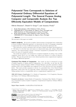 Polynomial Time Corresponds to Solutions of Polynomial